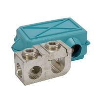 NSI GP-500WC Dual Rated Parallel Tap Connector With Blue Cover, Aluminum/Copper Conductor, 2 AWG Min Run/Tap, 500 kcmil Max Run/Tap, Aluminum