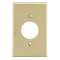 P7IPREMISE WIRING Wiring Device-Kellems P7I Non-Metallic Standard Wallplate, 1 Gang, 4.63 in L x 2.88 in W, Polycarbonate Thermoplastic, Ivory