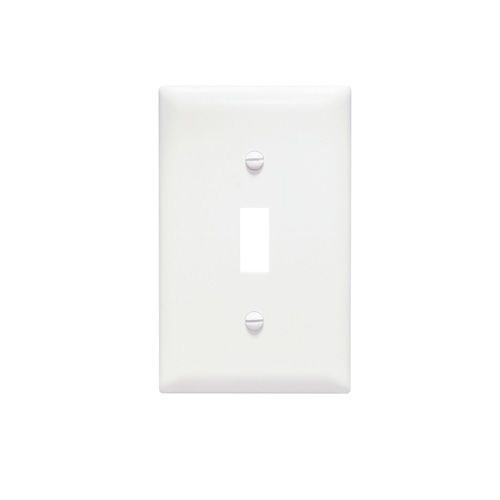 Pass & Seymour® TradeMaster® TP1-W Standard Wallplate, 1 Gangs, 4.7 in H x 2-3/4 in W, Thermoplastic, White