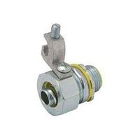 3512-3RACO® 3512-3 Insulated Straight Conduit/Cord Connector With Ground Lug, 1/2 in Trade, Malleable Iron/Steel, Electro-Plated Zinc