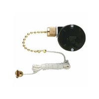 Westinghouse 7707500 3-Speed Pull Chain Fan Switch With Polished Brass Pull Chain, 125/250 VAC, 3/6 A