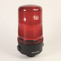 855BM-N10DH4Allen-Bradley, 855BM-N10DH4, Round 120 mm Beacon, 1/2 in Conduit Mount, Standard, 120V AC Full Voltage, Steady Halogen, Red