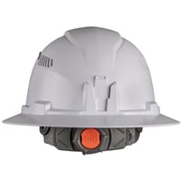 60407RLKlein® 60407RL Adjustable Vented Type 1 Hard Hat, SZ 6.5 Fits Mini Hat, SZ 8 Fits Max Hat, ABS/Polycarbonate, 4-Point Suspension, ANSI Electrical Class Rating: Class C, ANSI Impact Rating: ANSI Z89.1-2014, Ratchet Knob Adjustment