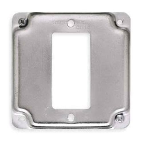 RACO® 808C Square Exposed Work Cover, 4.19 in L x 4.19 in W x 1/2 in D, Steel