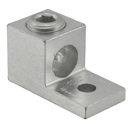ILSCO® ClearChoice® TA-2/0 1-Conductor Dual Rated Mechanical Terminal Lug, 14 to 2/0 AWG Aluminum/Copper Conductor, 1/4 in Stud, 1 Bolt Hole, 6061-T6 Aluminum Alloy
