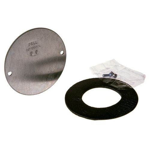 BELL® 5374-0 Weatherproof Cover, 4 in Dia, Blank Cover, Metallic