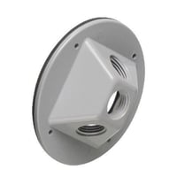 Arlington FBC42253GY 3-Hole Non-Metallic Lamp Holder Cover, 4-1/4 in Dia, Plastic