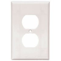 EATON Arrow Hart™ 2142W-SP-L 2000 Oversized Receptacle Wallplate, 1 Gangs, 5-1/4 in H x 3-1/2 in W, Thermoset, White