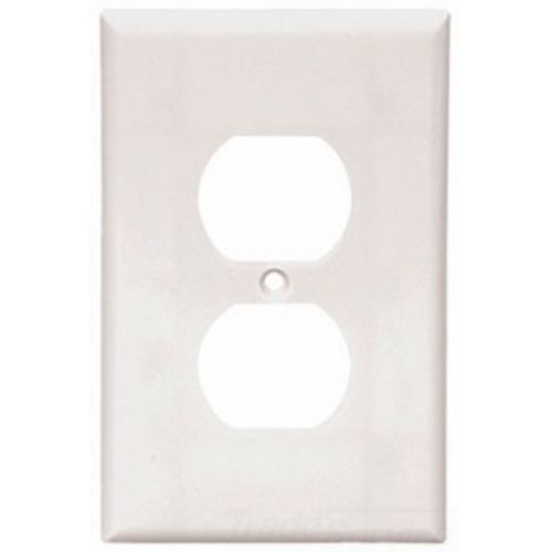 EATON Arrow Hart™ 2142W-SP-L 2000 Oversized Receptacle Wallplate, 1 Gangs, 5-1/4 in H x 3-1/2 in W, Thermoset, White