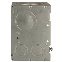 260RACO® 260 Conduit Box, Steel, 66.7 cu-in Capacity, 2 Gangs, 12 Knockouts