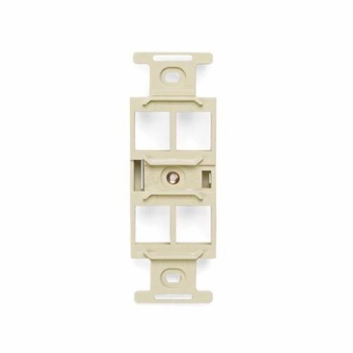 41087-QIPLeviton® QuickPort® 41087-QIP Type 106 Multimedia Insert, 4 Ports, Flush Mount, Ivory