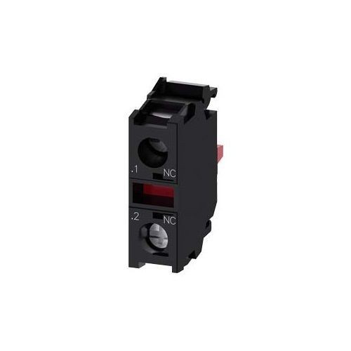 SIRIUS 3SU14001AA101CA0 Contact Module With Contact Element, 1NC Contact, 10 A at 5 to 500 VAC/VDC Contact, For Use With Front Plate Mounting, Silver Alloy Contact