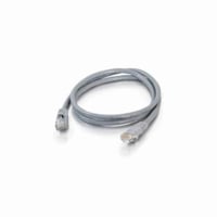 Quiktron® 570-100-005 Value Booted Patch Cord, Cat 5e, 24 AWG Solid Copper Conductor, Male RJ45 Connector, 5 ft L Cord, Gray