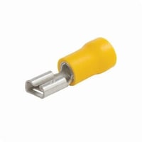 NSI Miniterms F12-250-3V-S Female Disconnect, 12 to 10 AWG Conductor, 0.25 in W x 0.032 in THK Tab, Copper, Yellow, Insulated