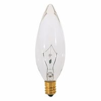 S3230SATCO® S3230 Decorative Dimmable Vintage Incandescent Lamp, 15 W, E12 Candelabra Incandescent Lamp, BA9-1/2 Shape, 114 Lumens Initial