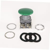 Allen-Bradley 800T-D2 800T PB, 30mm Momentary Push Button, Mushroom Head Push-Button, Mushroom Head, Black, Standard, Standard, Black, No Guards - on Terminals, No Block in Position 1, No Block In Position 2, No Block In Position 3