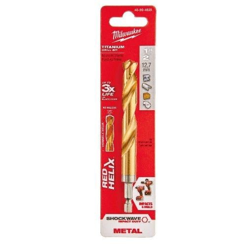 Milwaukee® SHOCKWAVE™ 48-89-4629 Hex Shank Impact Drill Bit, 1/2 in Drill - Fraction, 0.5 in Drill - Decimal Inch, 3-21/64 in D Cutting