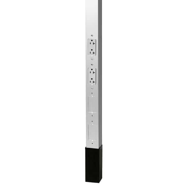 HBLPP10WWiring Device-Kellems HBLPP10W 19-Strands Pre-Wired Service Pole, (2) Receptacles, (2) Knockouts Capacity, 3 Outlets, 10 ft 2 in L x 2.13 in W, Aluminum