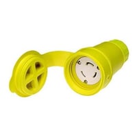Woodhead® Watertite® 29W08 130147 Female Connector With Locking Blade, 250 VAC, 30 A, 3 Poles, 3 Wires, Yellow