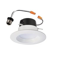LT460WH6930Halo AIR-TITE® LT460WH6930 All Purpose Round Retrofit Baffle Trim, LED Lamp, Plastic Housing