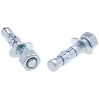 TS385Metallics TS385 TS Wedge Anchor, 3/8 in Dia, 5 in OAL, 3-7/8 in L Thread, Steel, Zinc