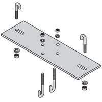 SB213312FBB-Line SB213312FB Upright Top Plate Runway to Rack Support Kit, For Use With 8 to 12 in W Cable Runway, 12-7/8 in L x 4 in W x 1/4 in H, Structural Steel, Flat Black