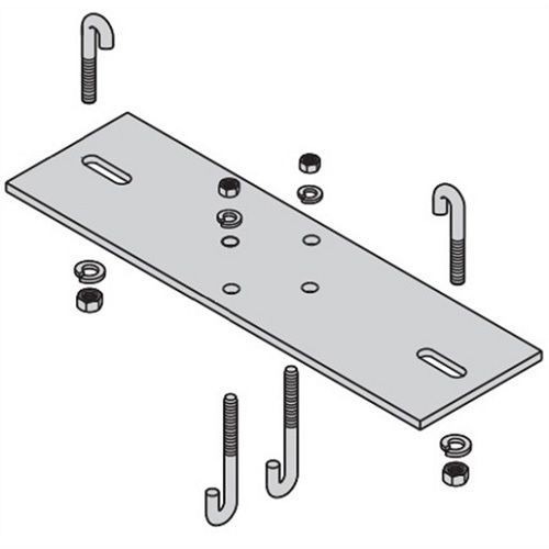 SB213312FBB-Line SB213312FB Upright Top Plate Runway to Rack Support Kit, For Use With 8 to 12 in W Cable Runway, 12-7/8 in L x 4 in W x 1/4 in H, Structural Steel, Flat Black