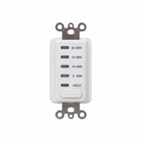 EI200WIntermatic® EI200W Auto Shut-Off In-Wall Electronic Countdown Timer, 5/10/15/30 min Setting, 120 VAC, 1/2 hp, 1NO/SPST Contact, 1 Poles
