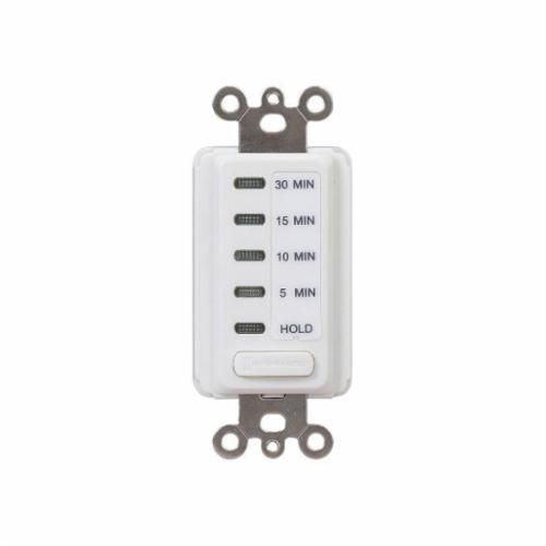 EI200WIntermatic® EI200W Auto Shut-Off In-Wall Electronic Countdown Timer, 5/10/15/30 min Setting, 120 VAC, 1/2 hp, 1NO/SPST Contact, 1 Poles