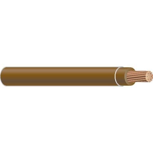 Type MTW/AWM TFFN Building Wire, 600 VAC, (1) 16 AWG Stranded Copper Conductor, 500 ft L, Brown