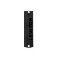 Leviton® Opt-X® 5F100-PLT Blank Style Precision Molded Fiber Optic Adapter Plate, Wall Mount, Black
