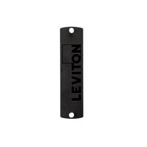 Leviton® Opt-X® 5F100-PLT Blank Style Precision Molded Fiber Optic Adapter Plate, Wall Mount, Black