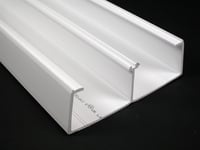 Data-Spec SheetWiremold® 5400TB 2-Compartment Non-Metallic Raceway Base, 8 ft L x 5-1/4 in W x 1-11/16 in H, Ivory
