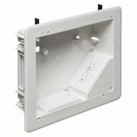 TVBU810Arlington TV Box™ TVBU810 Non-Metallic Recessed Box Kit, Plastic, 1 Knockout, 12.531 in H x 10.656 in W x 3.14 in D