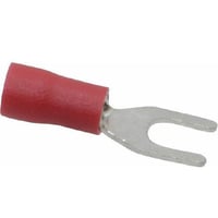 IDEAL® 84-7111 Insulated Vinyl Bare Spade Terminal, 22 to 18 AWG, 6 in Stud, Tin Plated Brass