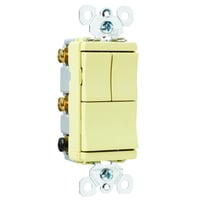 Pass & Seymour® TradeMaster® TM8111-ICC Decorator Combination Switch, 15 A, 120 VAC, 3 Poles