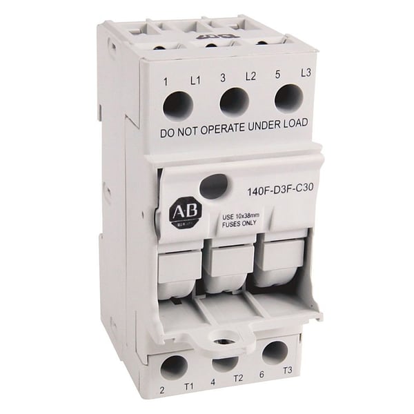 140F-D3C-C30LAllen-Bradley 140F-D3C-C30L MCS Fuse Holder, UL Class CC - 30A, w/Blown Fuse Indication