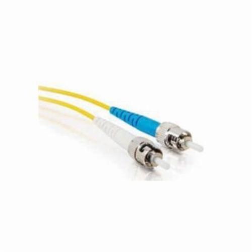 Quiktron® 810-447-003 Value Duplex Singlemode Fiber Jumper Cable, 10 Fiber, 9 um Core, 1 m L, Yellow