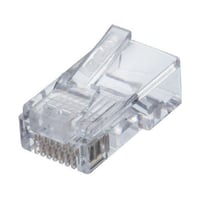 IDEAL® 85-376 8-Postion 8-Contact RJ45 Feed-Thru Modular Plug, Solid/Stranded Conductor, Plastic, 100 Ohm Impedance