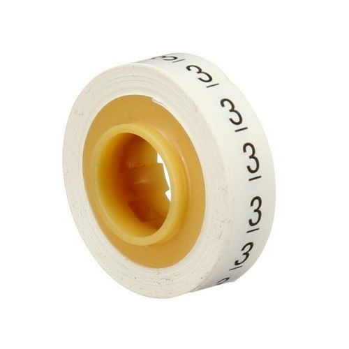 3M™ Scotchcode™ SDR Pre-Printed Wire Marking Tape, 3 in W, 3, White Legend/Background, Polyester Film