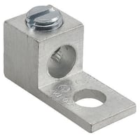 ILSCO® ClearChoice® TA-6-S 1-Conductor Dual Rated Mechanical Terminal Lug, 14 to 4 AWG Aluminum/Copper Conductor, 1/4 in Stud, 1 Bolt Hole, 6061-T6 Aluminum Alloy