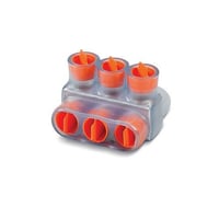 Homac® CSB-250-3 2-Way 3-Outlet Dual Rated Encapsulated Multi-Tap Cable Block, Stranded Aluminum/Copper Conductor, Aluminum