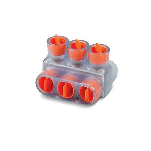 Homac® CSB-250-3 2-Way 3-Outlet Dual Rated Encapsulated Multi-Tap Cable Block, Stranded Aluminum/Copper Conductor, Aluminum
