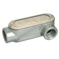 O-Z/Gedney LR75A Type LR Conduit Outlet Body, 7.3 cu-in Capacity, Sand Cast Copper Free Aluminum, Aluminum Enamel/Epoxy Powder Coated