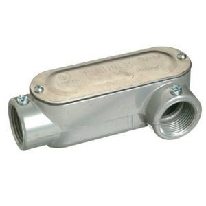 O-Z/Gedney LR75A Type LR Conduit Outlet Body, 7.3 cu-in Capacity, Sand Cast Copper Free Aluminum, Aluminum Enamel/Epoxy Powder Coated