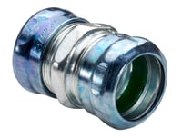 666SRTTopaz® 661SRT Concrete Tight Raintight Coupling, 1/2 in, For Use With EMT Conduit, Steel, Zinc Plated