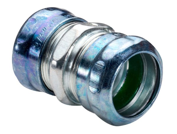 666SRTTopaz® 661SRT Concrete Tight Raintight Coupling, 1/2 in, For Use With EMT Conduit, Steel, Zinc Plated