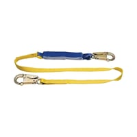 C311100WERNER® C311100 DeCoil™ Lanyard With DCELL™ Shock Pack, 310 lb Load, 6 ft L, Polyester Webbing Line, 1 Legs, 3/4 in Standard Snap Hook Anchorage Connection, Snap Hook Harness Connection Hook, ANSI Z359.2, OSHA 1910, OSHA 1926