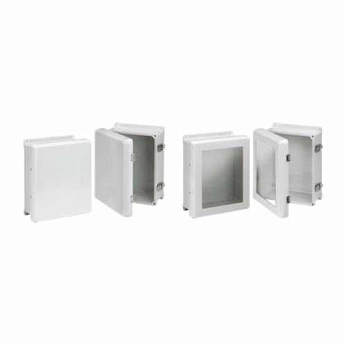 HJ1816HWPL2LGnVent HOFFMAN HJ1412HWPL2LG Single Door Wall Mount Enclosure, 15.32 in L x 13.3 in W x 6.7 in D, NEMA 4X/IP66
