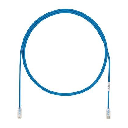 UTP28X5BUPanduit® PanNet® TX6A-28™ UTP28X10BU Small Diameter Patch Cord, Cat 6A, 28 AWG F/UTP Solid Copper Conductor, RJ45 Modular Plug Connector, 10 ft L Cord